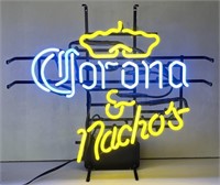 (QQ) Corona & Nachos Neon Sign With Graphics
