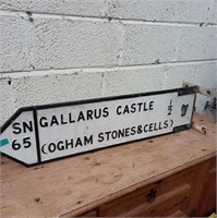 Road Direction Sign "Gallarus Castle"  - With