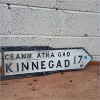 Road Direction Sign "Kinnegad" - No Bracket