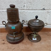 Vintage Copper "Hot Whiskey" Urn and a Copper