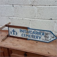 Road Direction Sign "Inishcarra Cemetry" -