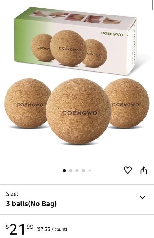 Cork Balls for Massage - Yoga Therapy Cork Tennis