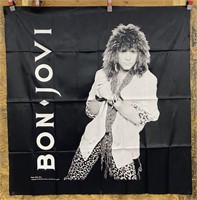 Vintage Black Wall Hanging Jon Bon Jovi 1987,
