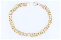 14 Kt Yellow Gold Byzantine Chain Bracelet