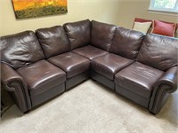 Leather Sectional with 2 Recliners