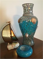 Tabletop Decor -- Vase & Sailboat