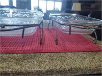 Princess House Crystal Casserole Dishes w/ Stands