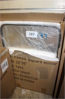 framed square mirror