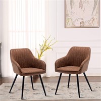 Annjoe Faux Leather Arm Chairs  Set of 2