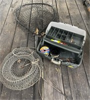 Fish Tackle, Net and Basket