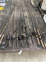 Large Lot of Rods and Reels