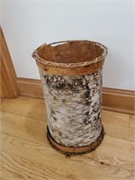 Birch Bark Waste Basket