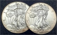 (2) Silver Eagles: 2015, 2017