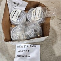 4- New 6" Albion Wheels