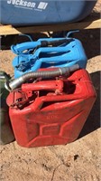 2pc Metal Jerrycan, Red, Blue