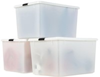 IRIS USA 144 Quart Stackable Plastic Storage Bins