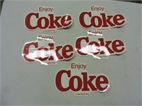 5 Enjoy Coke Decals, 5" x 8.5"