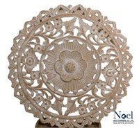 Carved Wood Wall Hanging Medallion