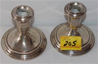 4" STERLING SILVER CANDLE HOLDERS