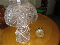 Crystal lamp and made in Germany clock