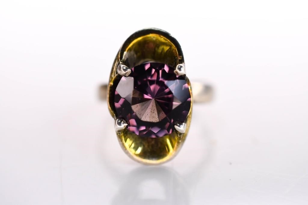 Taxco Mexico 925 Sterling Purple Sapphire Ring