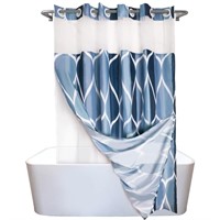 Hookless Shower Curtain with Snap in Liner 71" W