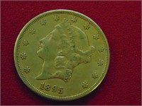 (1) 1895-S $20 GOLD Liberty Head double eagle