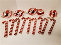 Red & white glass Christmas ornaments