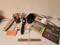Assorted Office Supplies: Calculator, Stapler,