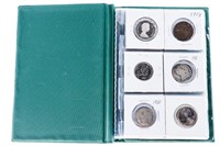 Coin Stock Book - 12 World Coins- Includes Silver