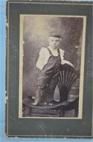 Black and White Photo of Young  Boy