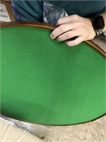 ROUND FELT TOP POKER STYLE TABLE TOP