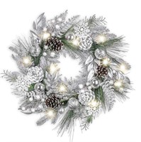 Valery Madelyn Pre-Lit Christmas Wreath for...