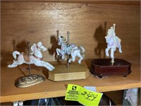 SET OF 3 CAROUSEL HORSES