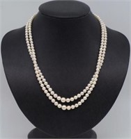 Vintage double strand of pearls.