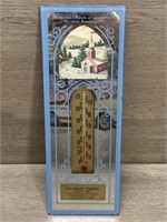 1900s Church Advertising Thermometer 3.5x10"