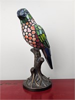 Stained Glass Tiffany Style Parrot Accent Lamp