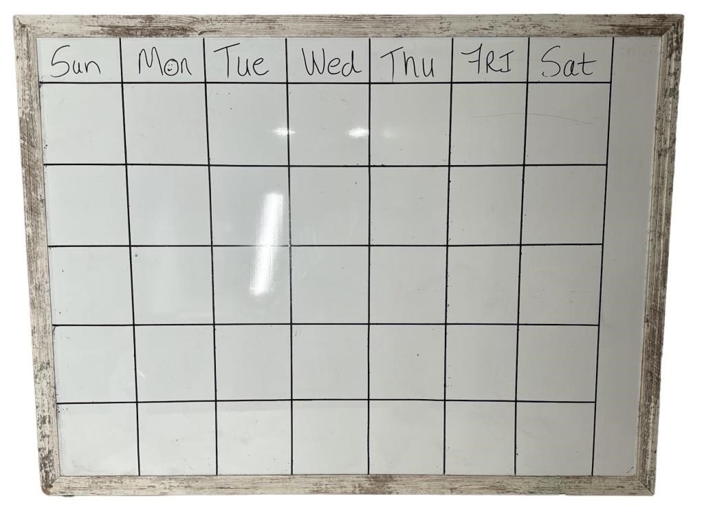Large Organizational Calendar White Board