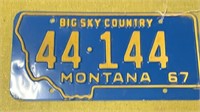 Montana License Plate