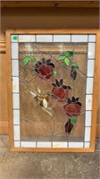 FRAMED STAINED GLASS 26" X 36”