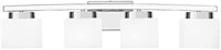 5-Light Vanity Light  White Glass  41 Inches