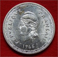 1966 New Hebrides 100 Francs