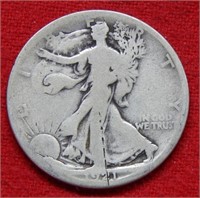 1921 S Walking Liberty Silver Half Dollar -Scratch