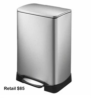 13 Gallon Stainless Steel Trash Can (read info)