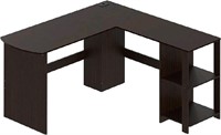 SHW L-Shaped Desk Home Office Corner Table with Sh