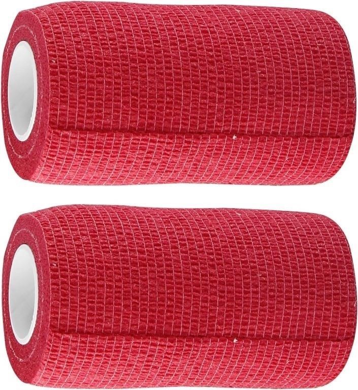 Red Cohesive Bandage x2