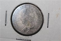 1925 Nederlands 25 cents Silver Coin