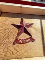 Metal star decor welcome "love laughter friendsfam