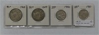 SLEEVE 1945, 1949-1951 CANADIAN 50 CENT COINS