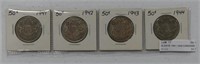 SLEEVE 1941-1944 CANADIAN 50 CENT COINS